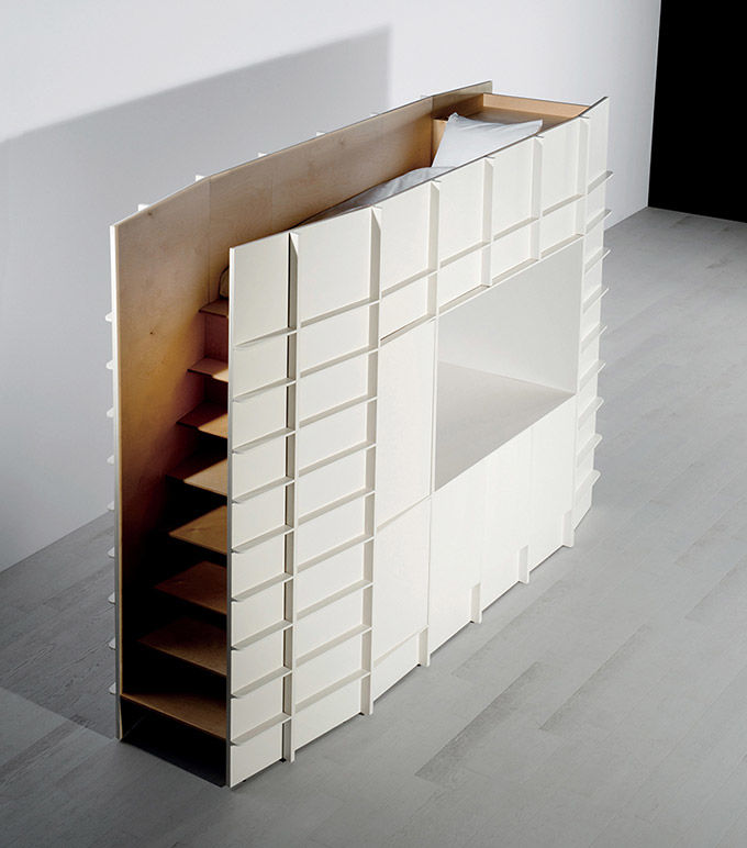 Concept de mobilier tout en un pour petits espaces