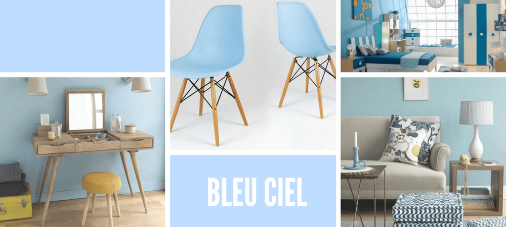 couleur bleu ciel pour une décoration de style vintage