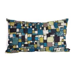Coussin rectangulaire bleu Rubiscube