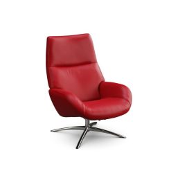 fauteuil cuir rouge design