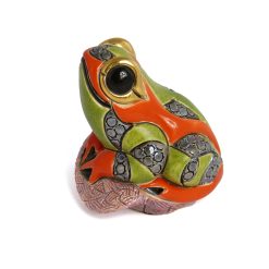 Figurine de grenouille en émail décorative