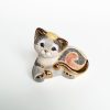 chat en céramique