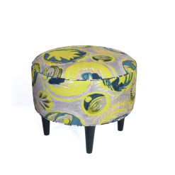 Pouf rond Copacabana jaune par Lalie Design