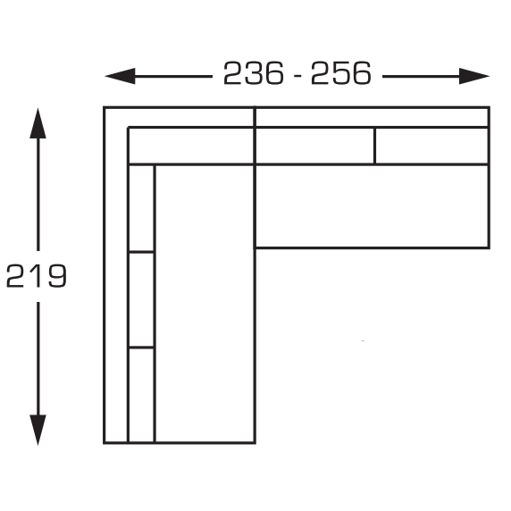 dimensions canapé d'angle