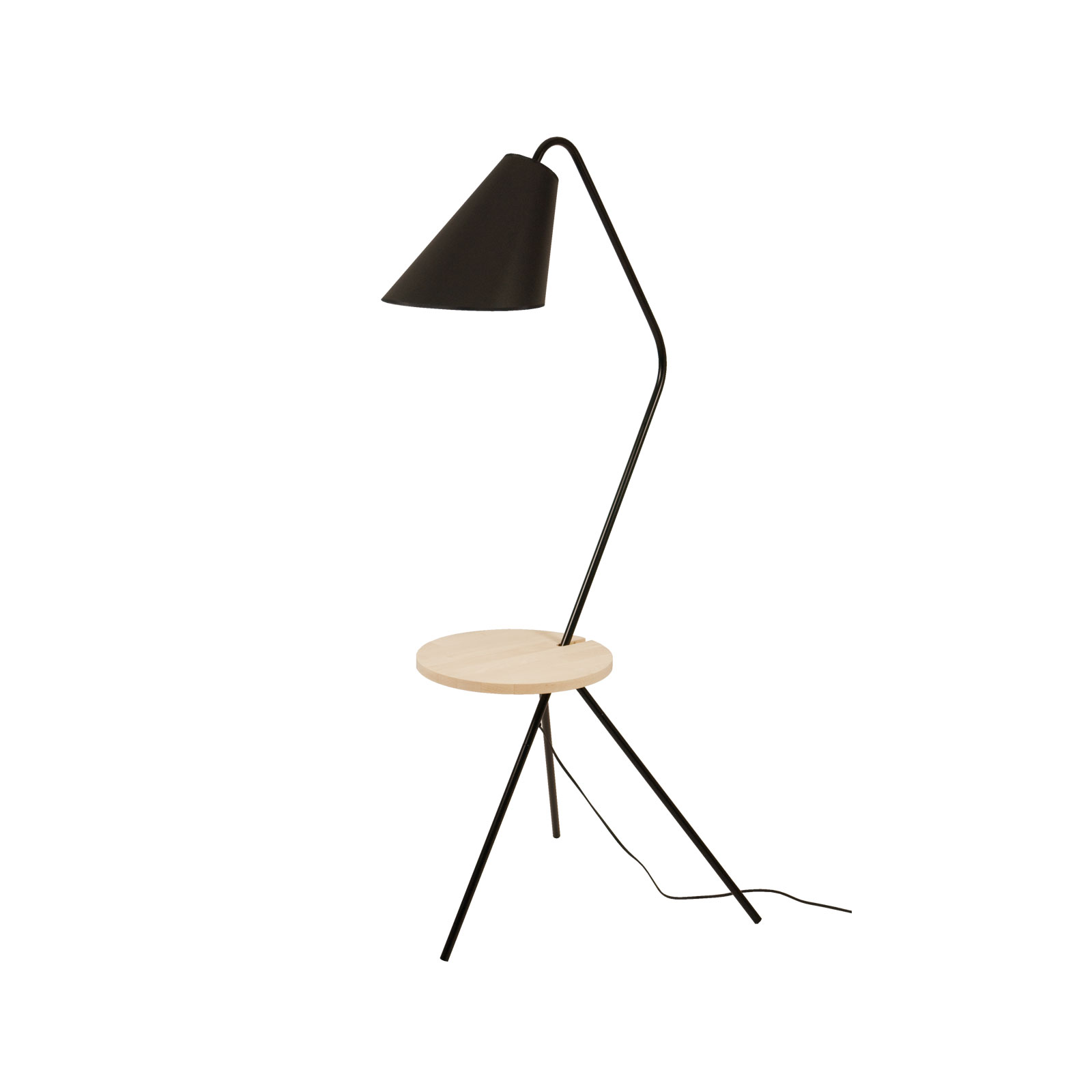 Lampadaire Vintage avec tablette Luzeva