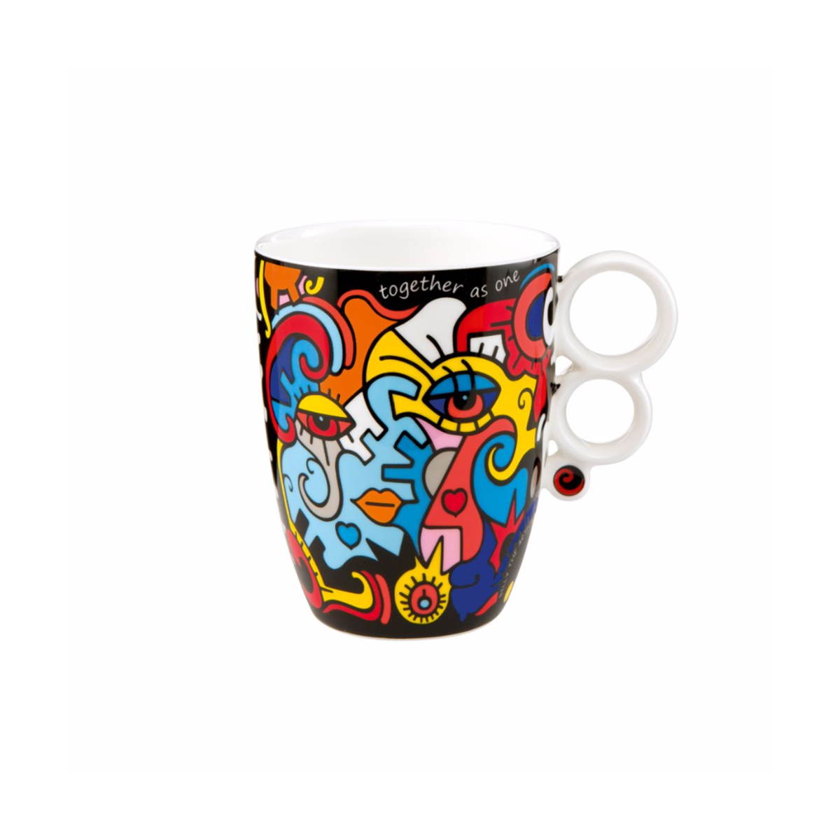 Mug XXL 60 cl en porcelaine Graffiti noir et blanc