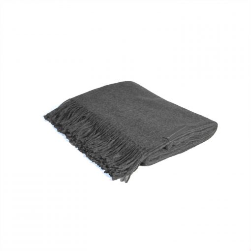 plaid en baby alpaga gris