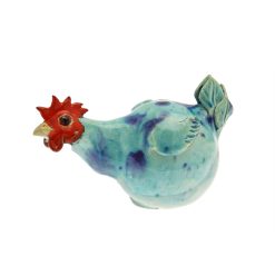poule bleue en céramique
