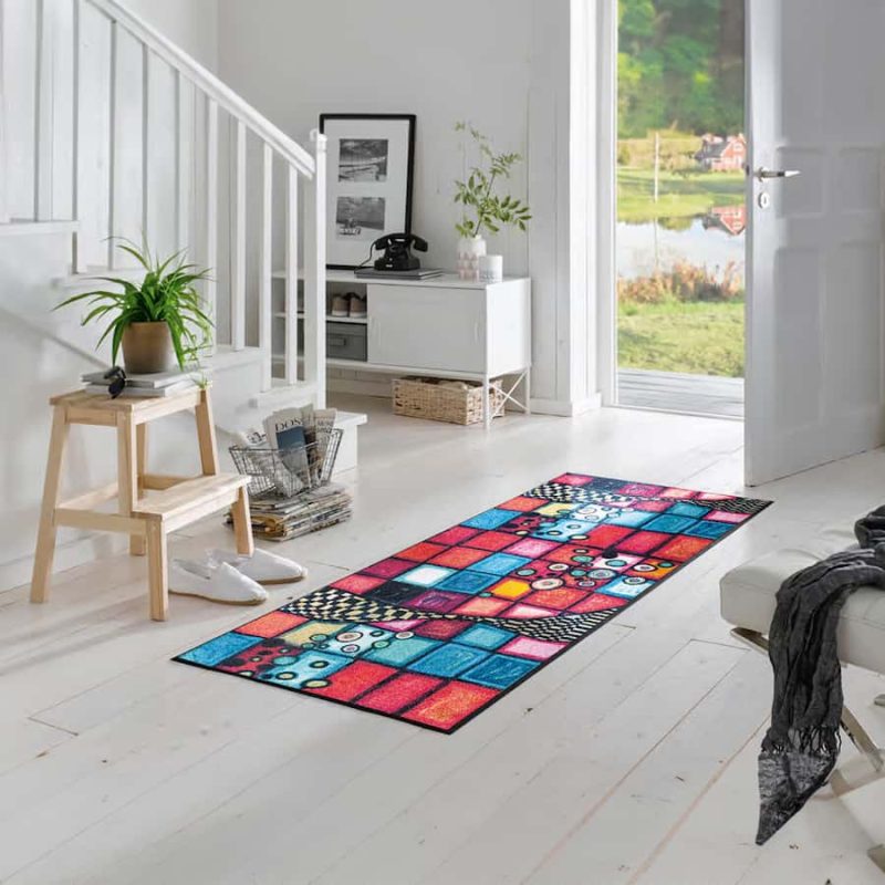 tapis de salon coloré