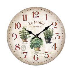 Horloge Jardin"Les aromatiques"