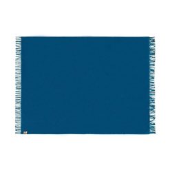 plaid laine bleu pétrole 1503500-12