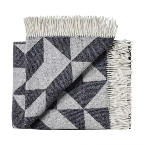 Plaid en laine gris anthracite 130x190 tendance scandinave Silkeborg 1711041-11