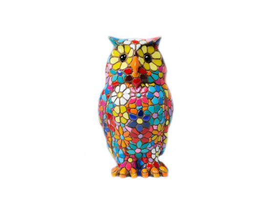 Figurine de hibou "flowers"