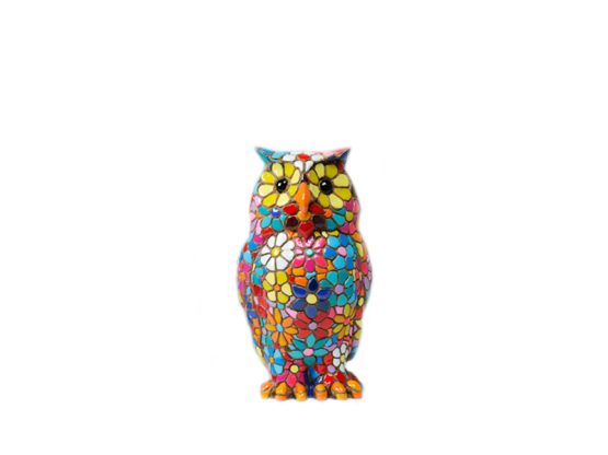 Figurine de hibou "flowers" – Image 2