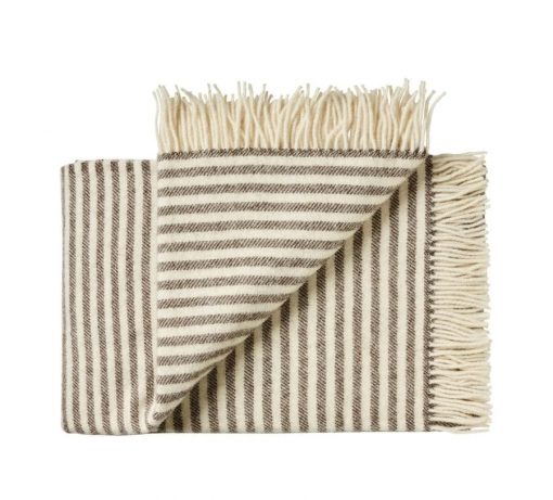 plaid rayé couleur crême Bogo_140x240_cm