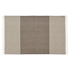 plaid à rayures couleur crême Bogo_140x240_cm