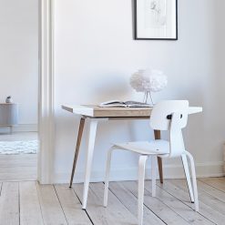 bureau bois et métal avec rangement et cache cable