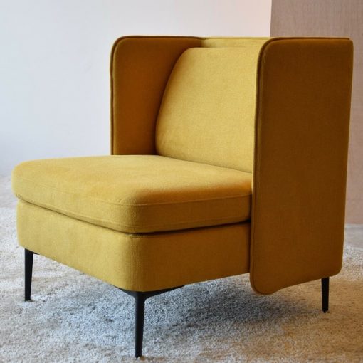 fauteuil design jaune moutarde