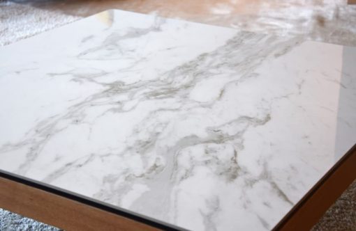 Vu plateau céramique blanche+ chêne