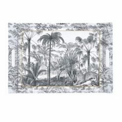 Plateau de service rectangulaire en mélamine Rétro Jungle 49x34cm