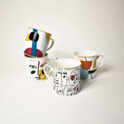 Coffret 6 tasses à café expresso et soucoupes Modernism