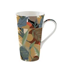 Un mug XXL réservé aux grands buveurs de thé ou de café. Une sérigraphie moderne au motif Jungle.