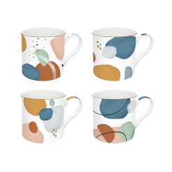 Coffret 4 mugs 30cl en porcelaine fine