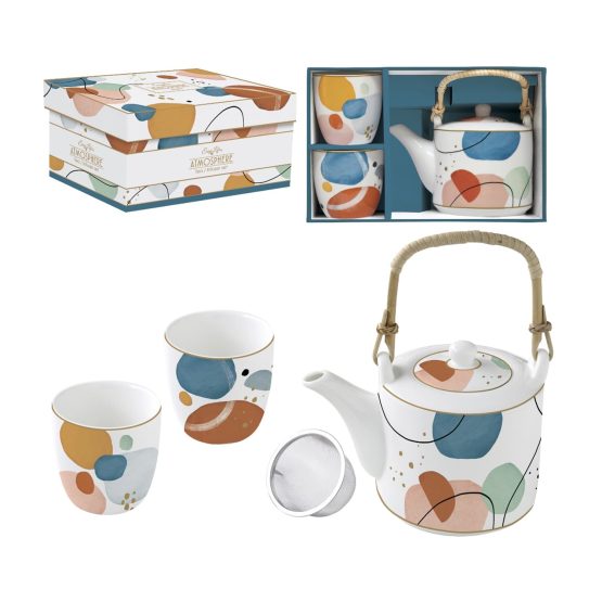 Set de théière avec 2 tasses Shapes