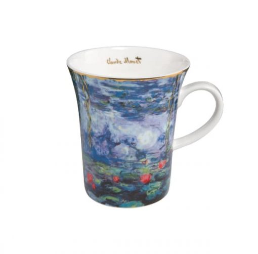 Beau mug en porcelaine aux couleurs du tableau des Nymphéas de Claude Monet.