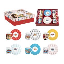 coffret tasses à café pop art