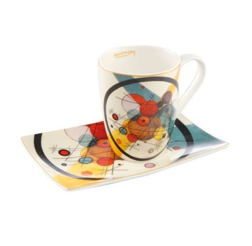 mug+soucoupe un cercle dans un cercle de Kandinsky
