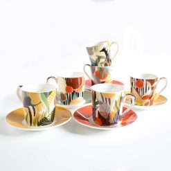 coffret cadeau tasse à café 10cl en porcelaine Vibes tropical