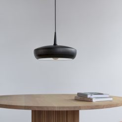 suspension en aluminium laqué noire clava dine umage