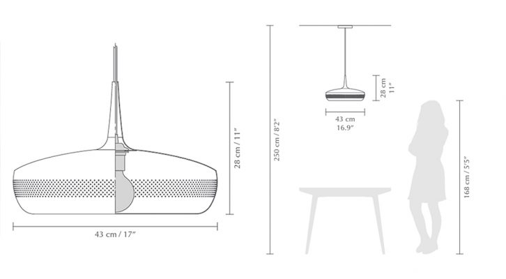 taille luminaire aluminium