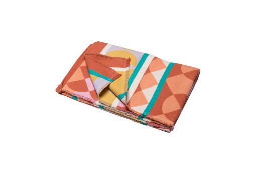 Plaid ethnique multi orange