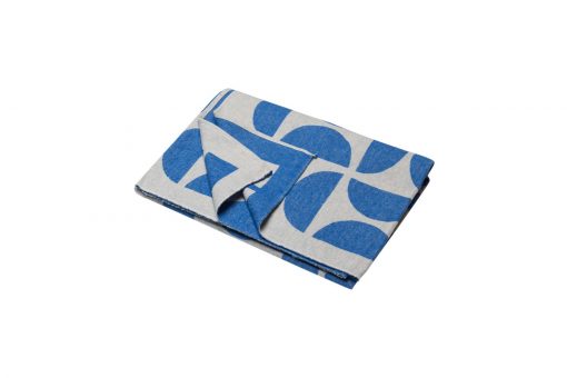 Plaid Alba lin et coton bleu