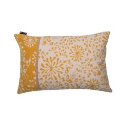 Coussin rectangulaire pour canapé jaune