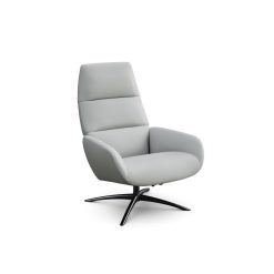 fauteuil relax ergo kebe gris clair pietement noir