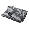 Plaid feuilles de bambou anthracite