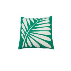 Coussin carré feuille de palmier vert