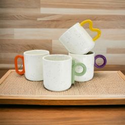 coffret 4 mug-moucheté-avec-anse-originale