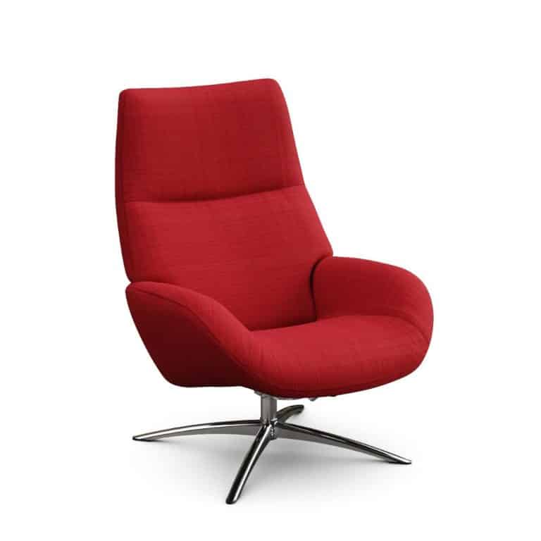 fauteuil relaxation tissu rouge pas cher