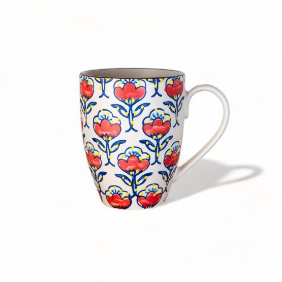 mug fleuri en céramique