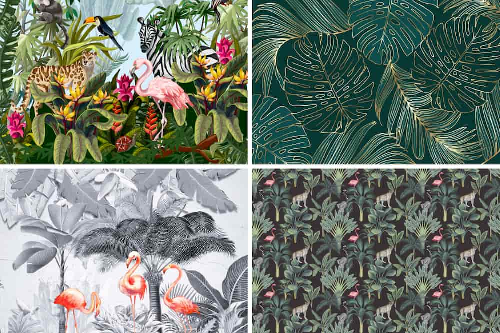 papier peint de style jungle - les tendances