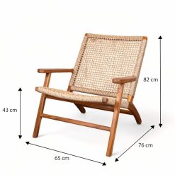 dimensions fauteuil bois