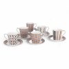 Coffret de 6 tasses Expresso avec soucoupes style Art Déco