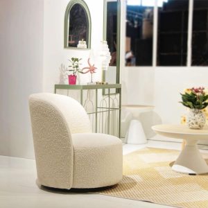 fauteuil bouclette pivotant