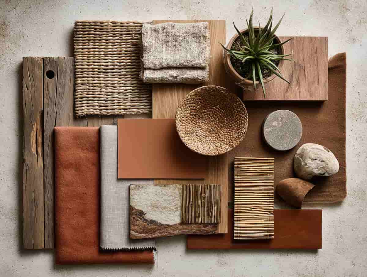 quelles matières marier avec la couleur terracotta