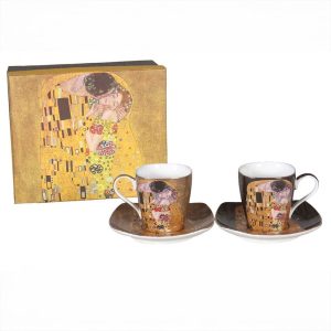 Ensemble tasse à café et soucoupe Le Baiser de Klimt