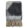 plaid doux noir et blanc en polyester pour canapé en 125 x 150 cm